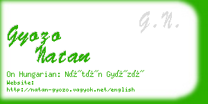 gyozo natan business card